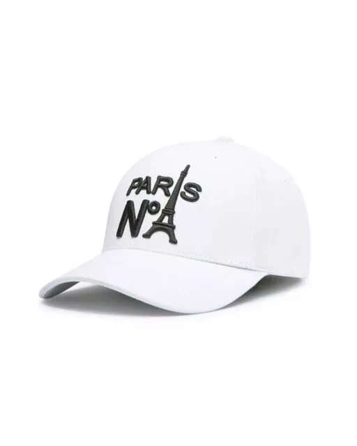CASQUETTE BASEBALL PL'AD PARIS BLANCHE/BRODÉE PARIS N°1 NOIR